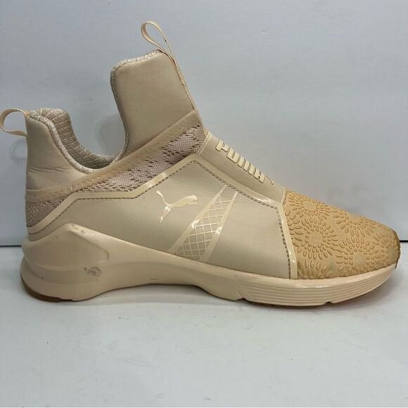 Puma Fierce KRM Beige Slip-On Stretch Athletic Shoes - Picture 4 of 10